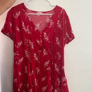 PacSun red flower dress.  large
Slightly used -